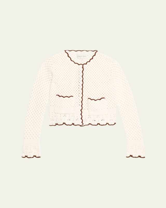 Alma Crochet Knit Cardigan
